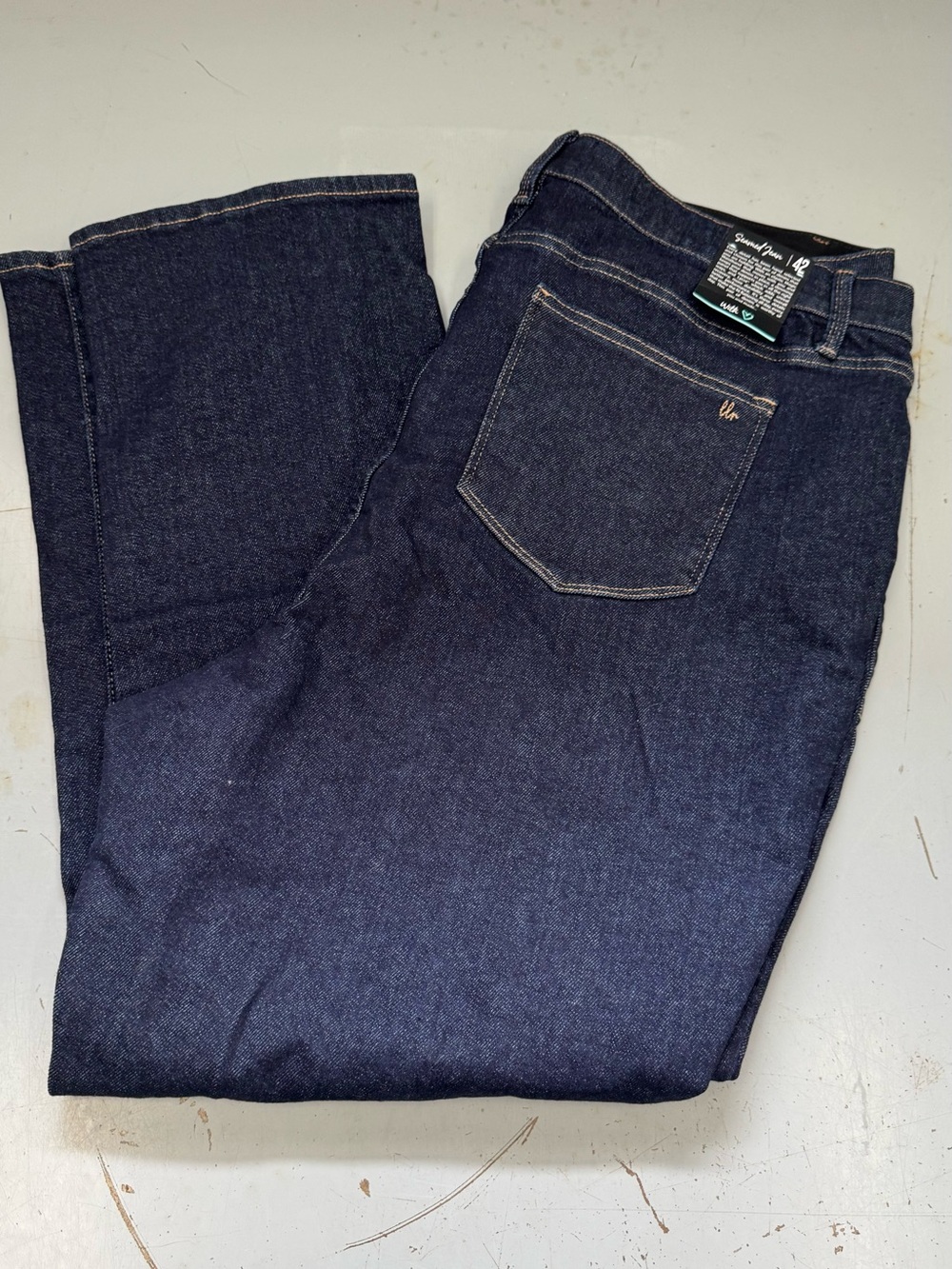 LuLaRoe Women Kick Flare Seamed Blue Jeans Size 42 Magic Waistband Denim Stretch